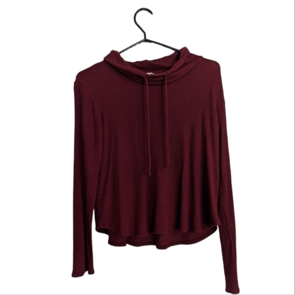 Woman's Queen Bees Maroon Cowl Neck Sweater- Size Medium